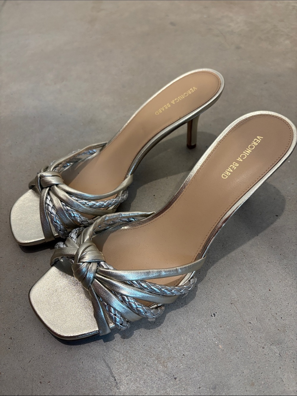 Veronica Beard Metallic Sandals